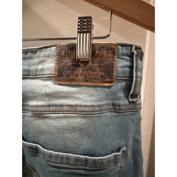 Ring of Fire Men's Slim Light Distress Jeans Size W33 L30 - Picture 8 of 11